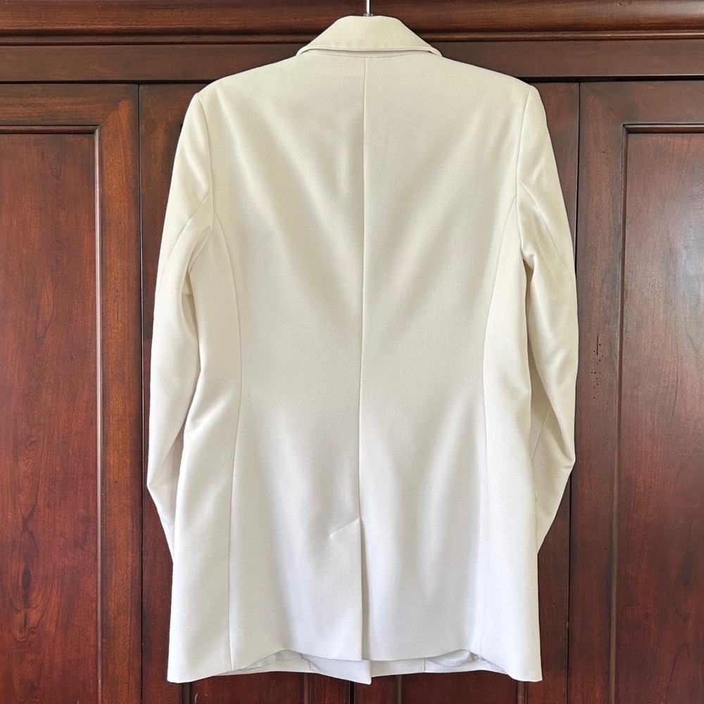 Nine West Womens Single Button Blazer White Cream Professional Jacket Size M - Picture 3 of 13